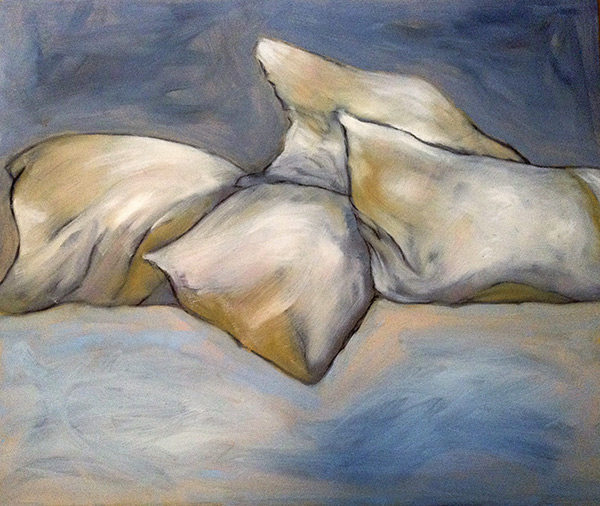 Pillow Talk - oil on canvas - 20" x 24" - by Dian Parker