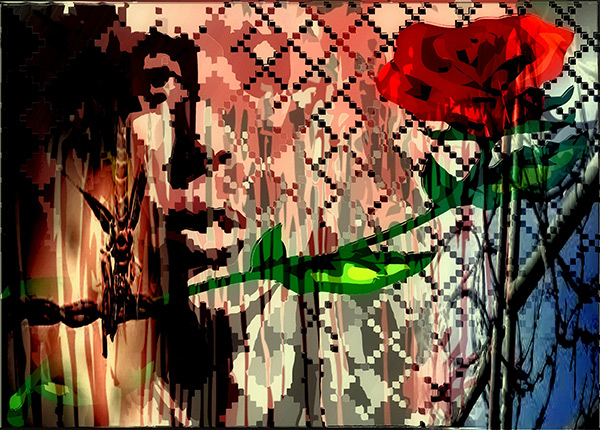 Two Roses Fenced by Dennis Faherty