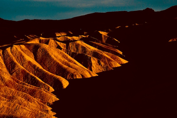 Zabriskie Point At Sunset. Death Valley.